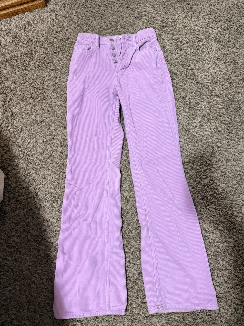 PacSun Lilac Corduroy Flare Pants